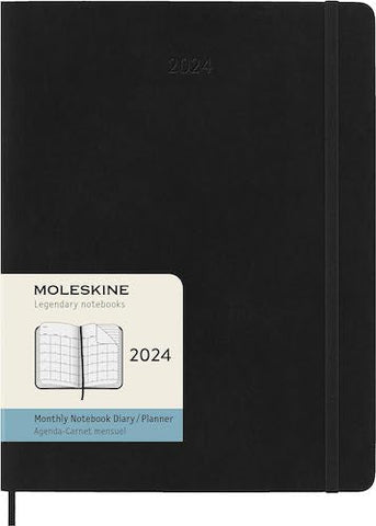2024 - MOLESKINE MONTHLY DIARY - Pocket - Sofback - Black