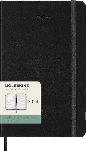 2024 - MOLESKINE WEEKLY NOTEBOOK DIARY - Pocket - Softback - Black