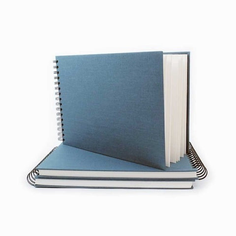 SEAWHITE Hardback Spiral Watercolour Book 25 Sheets/350gsm  Landscape/A4