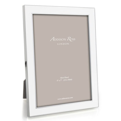 ADDISON ROSS Enamel Photograph Frame - White - 4" x 6"