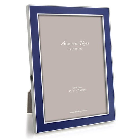 ADDISON ROSS Enamel Photograph Frame - Royal Blue - 5" x 7"