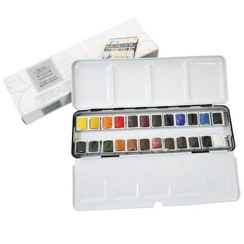 WINSOR & NEWTON PROFESSIONAL WATERCOLOURS SET - 24 Half Pans