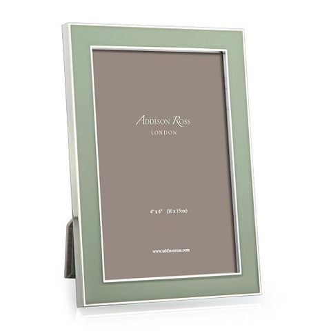 ADDISON ROSS Enamel Photograph Frame - Sage - 4" x 6"